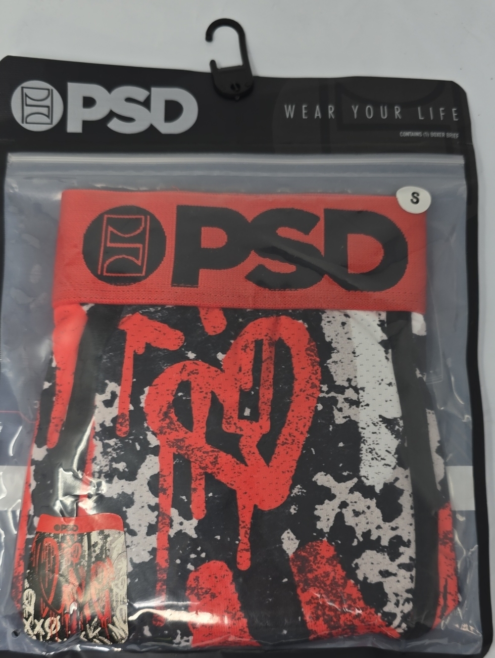 PSD Red & Black Graphic Heart Boxer Briefs Love Drip